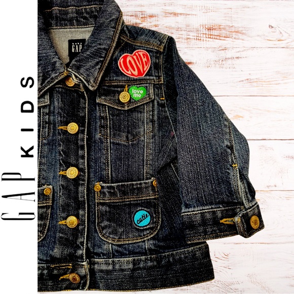 Baby Gap Toddler Dark Denim Patchwork Jacket with Pockets / Size 18-24 mo - Picture 3 of 9